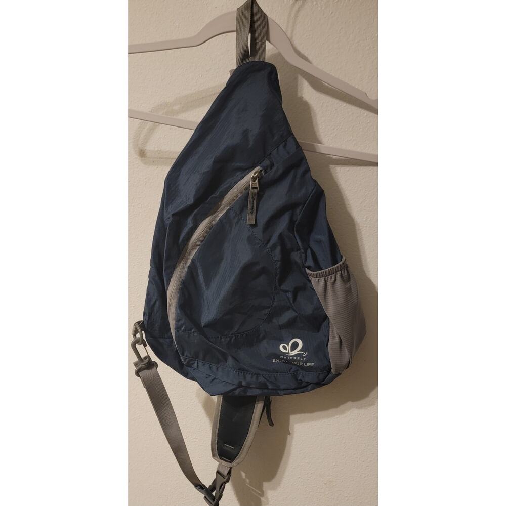 WATERFLY Crossbody Sling Backpack Bag Travel Hiking Chest Daypack Outdoors Blue